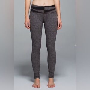 Lululemon Wunder Under Pant Giant Herringbone Black Heathered Black